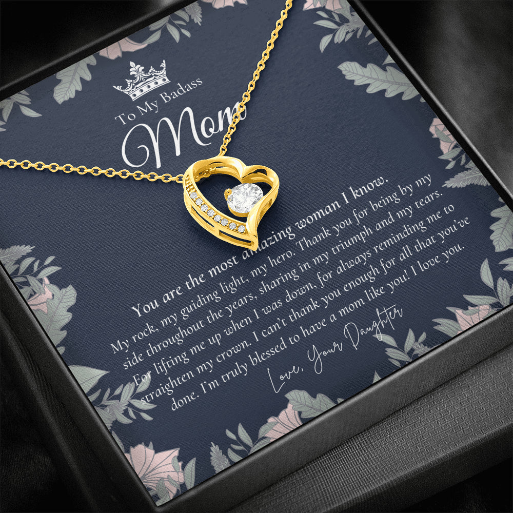 To My Badass Mom Necklace | Badass Mom Gift | Birthday Gift | Gift from Daughter on Wedding Day Mother’s Day Gift | Badass Mom | Love You Mom | Personalized Mothers Necklace | Gift for Mom