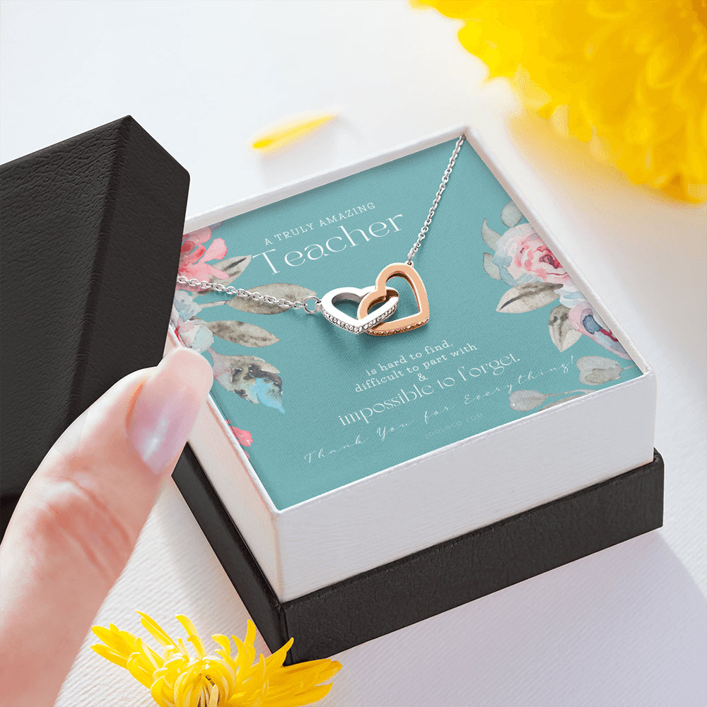 Teacher Gift, Gift for Teacher Necklace, A Truly Amazing Teacher Appreciation Gift