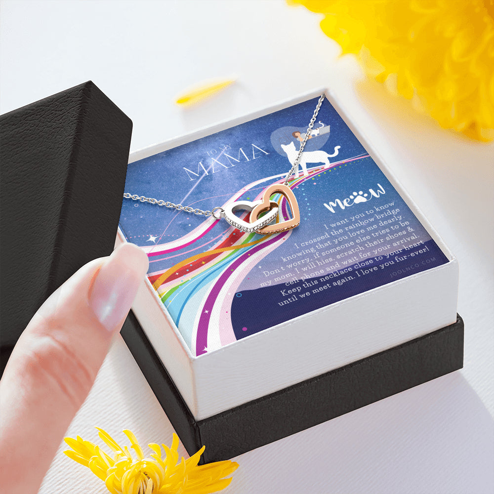 To My Cat Mama, Cat loss gifts, Rainbow Bridge Cat, Pet sympathy gift, Cat loss necklace, Until We Meet Again Necklace, Loss of Cat memorial necklace