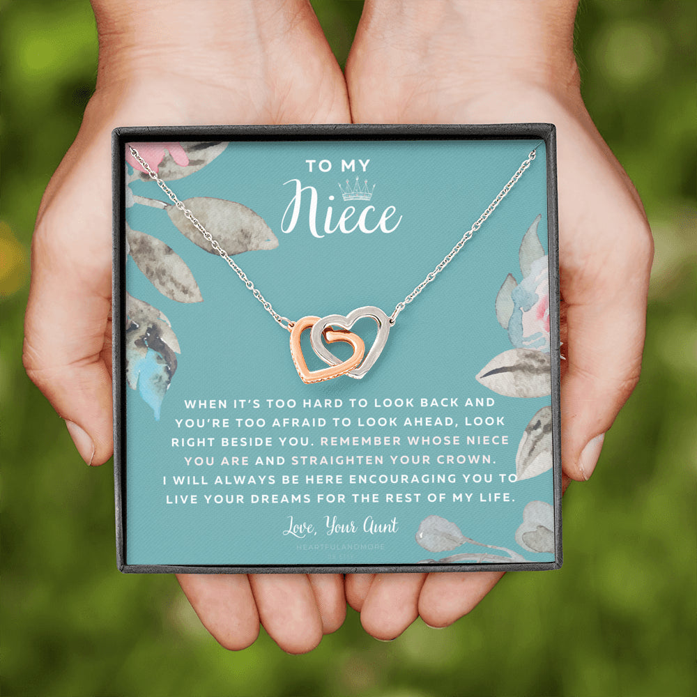 To My Badass Niece, Straighten Your Crown Necklace, Aunt Niece Necklace, Niece Birthday Gift, Niece Graduation Gift