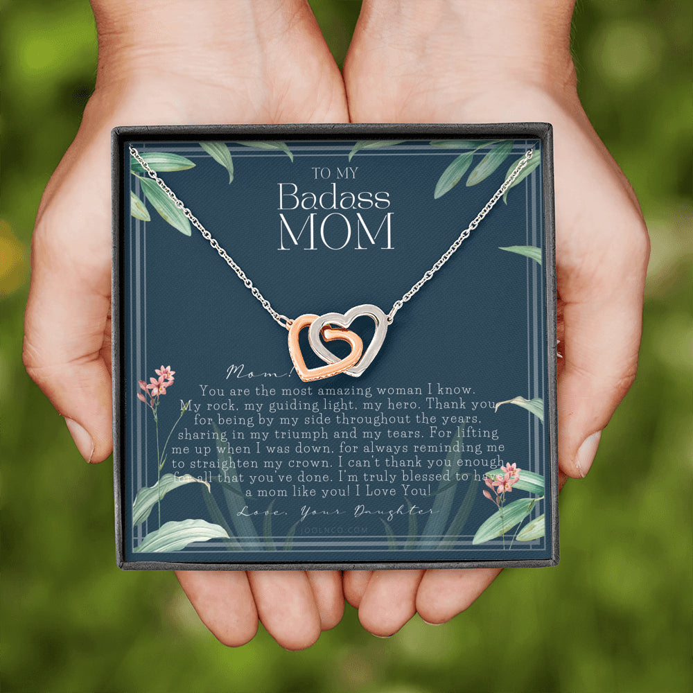 To My Badass Mom Necklace | Mother’s Day Gift | Daughter to Mom Gift | Gift from Daughter to Mom on Wedding Day | Mom gift | Birthday Gift