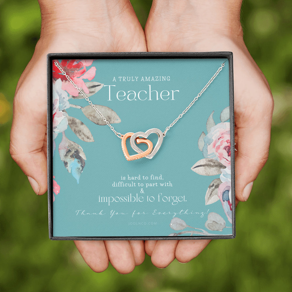 Teacher Gift, Gift for Teacher Necklace, A Truly Amazing Teacher Appreciation Gift
