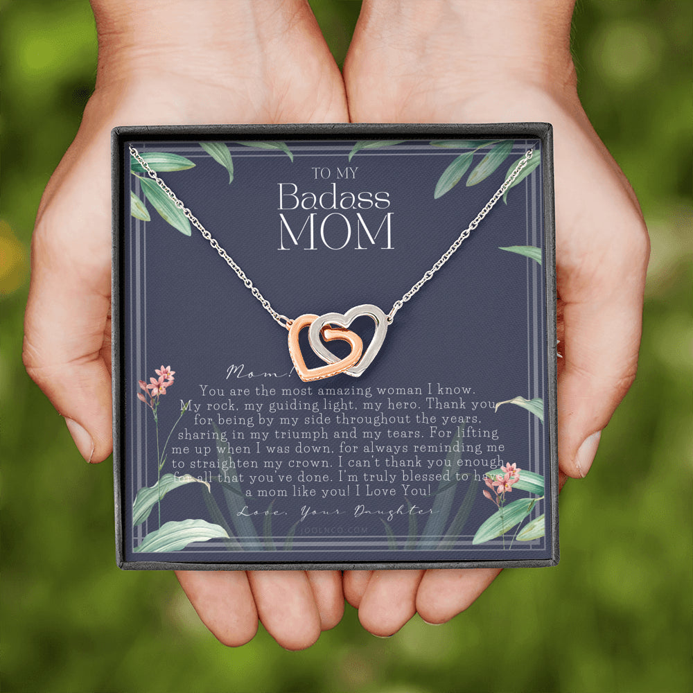 To My Badass Mom Necklace | Mother’s Day Gift | Daughter to Mom Gift | Gift from Daughter to Mom on Wedding Day | Mom gift | Birthday Gift