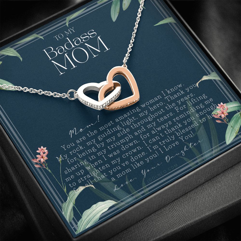 To My Badass Mom Necklace | Mother’s Day Gift | Daughter to Mom Gift | Gift from Daughter to Mom on Wedding Day | Mom gift | Birthday Gift