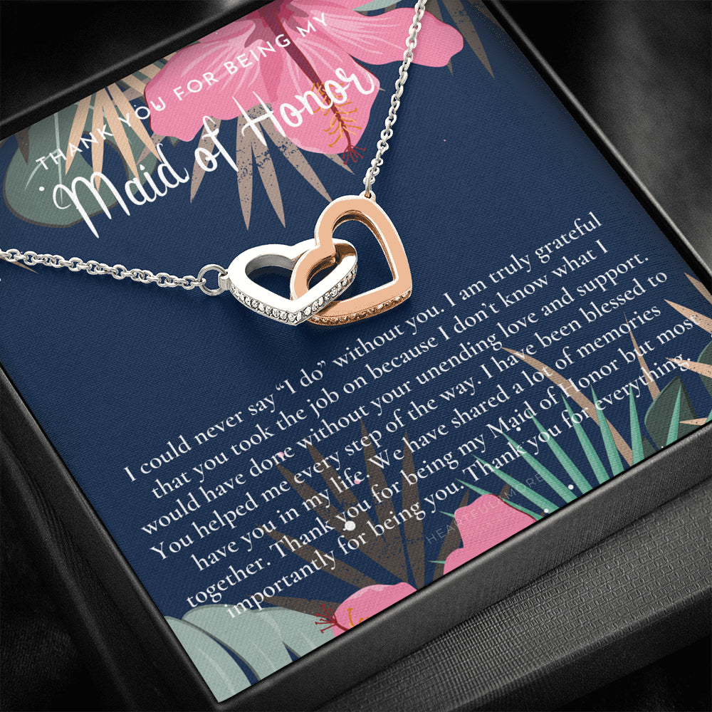 Maid of Honor Thank You Gift From Bride, Bridesmaid Gift, Maid of Honor Gift Necklace, Matron of Honor Gift, Thank You Gift From Bride