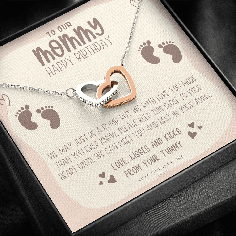 Twin Bump To Mom, New Mom Birthday, Birthday Gift for Twin Mom from Bump, Pregnant Wife Birthday Gift, Jewelry For Pregnant Wife, Expecting Wife Birthday