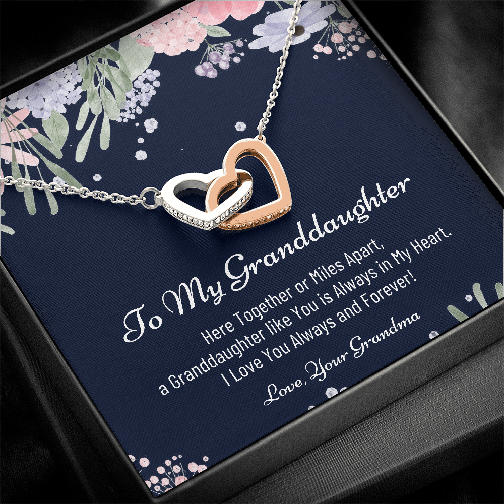 To My Granddaughter, Granddaughter Necklace For Christmas, Christmas Gift for Granddaughter