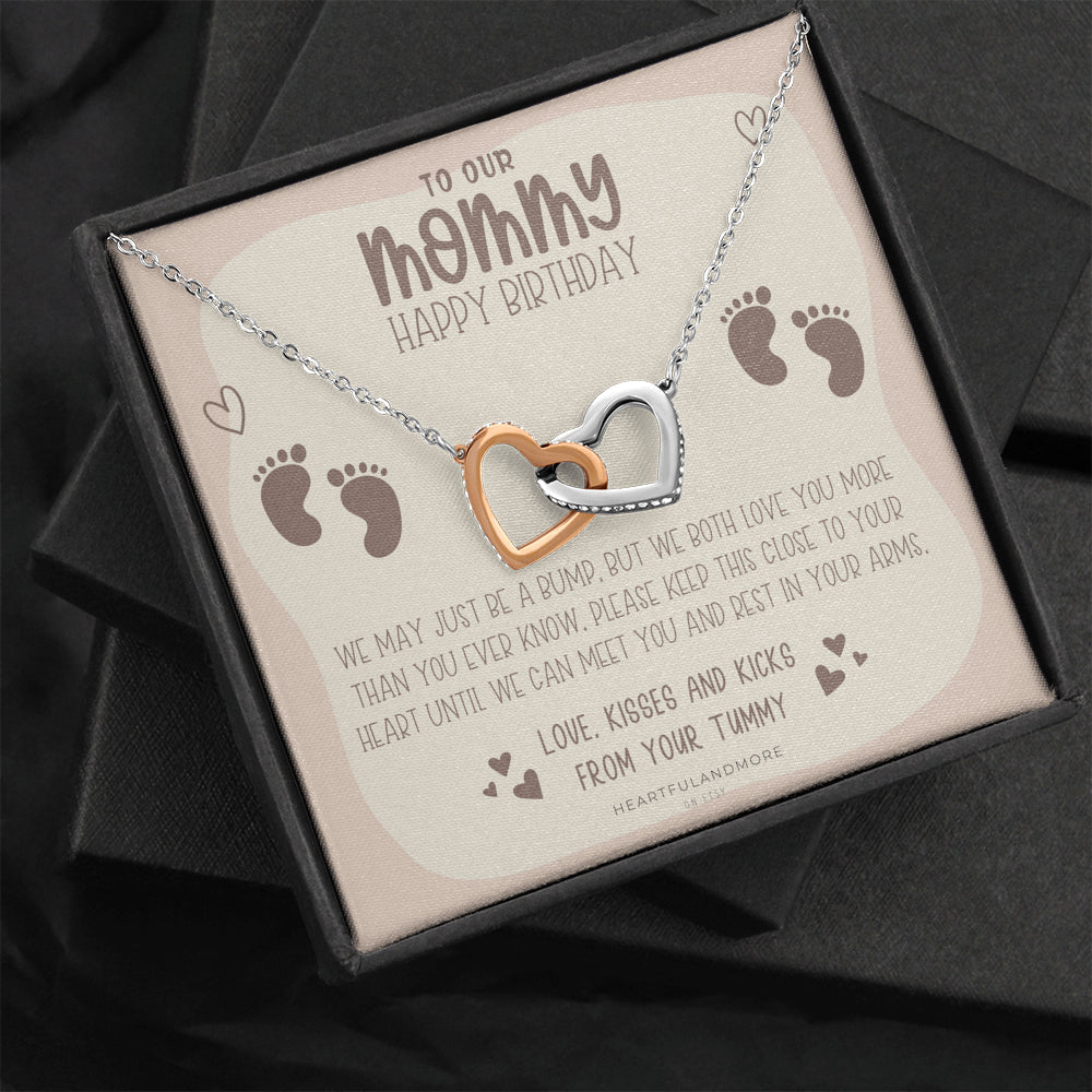 Twin Bump To Mom, New Mom Birthday, Birthday Gift for Twin Mom from Bump, Pregnant Wife Birthday Gift, Jewelry For Pregnant Wife, Expecting Wife Birthday