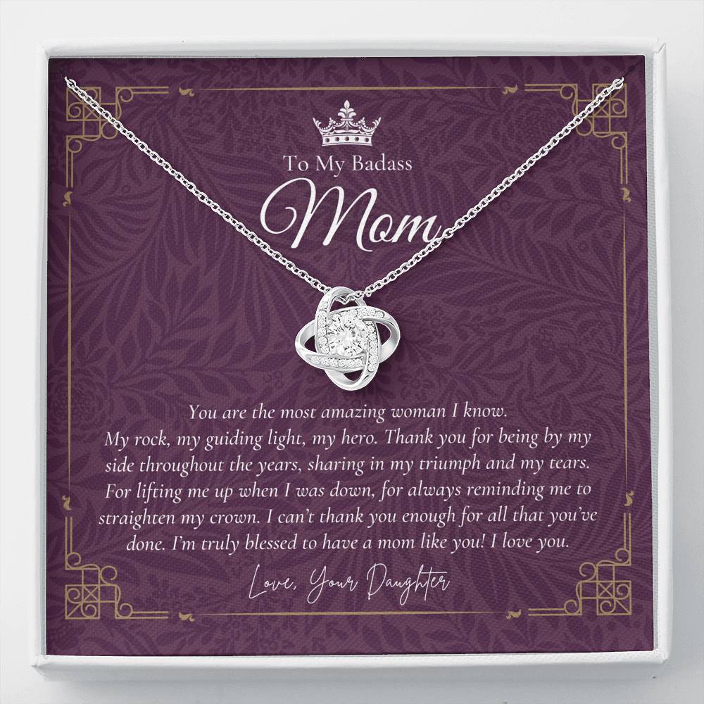 To My Badass Mom Necklace | Badass Mom Gift | Birthday Gift | Gift from Daughter on Wedding Day Mother’s Day Gift | Badass Mom | Love You Mom | Personalized Mothers Necklace | Gift for Mom