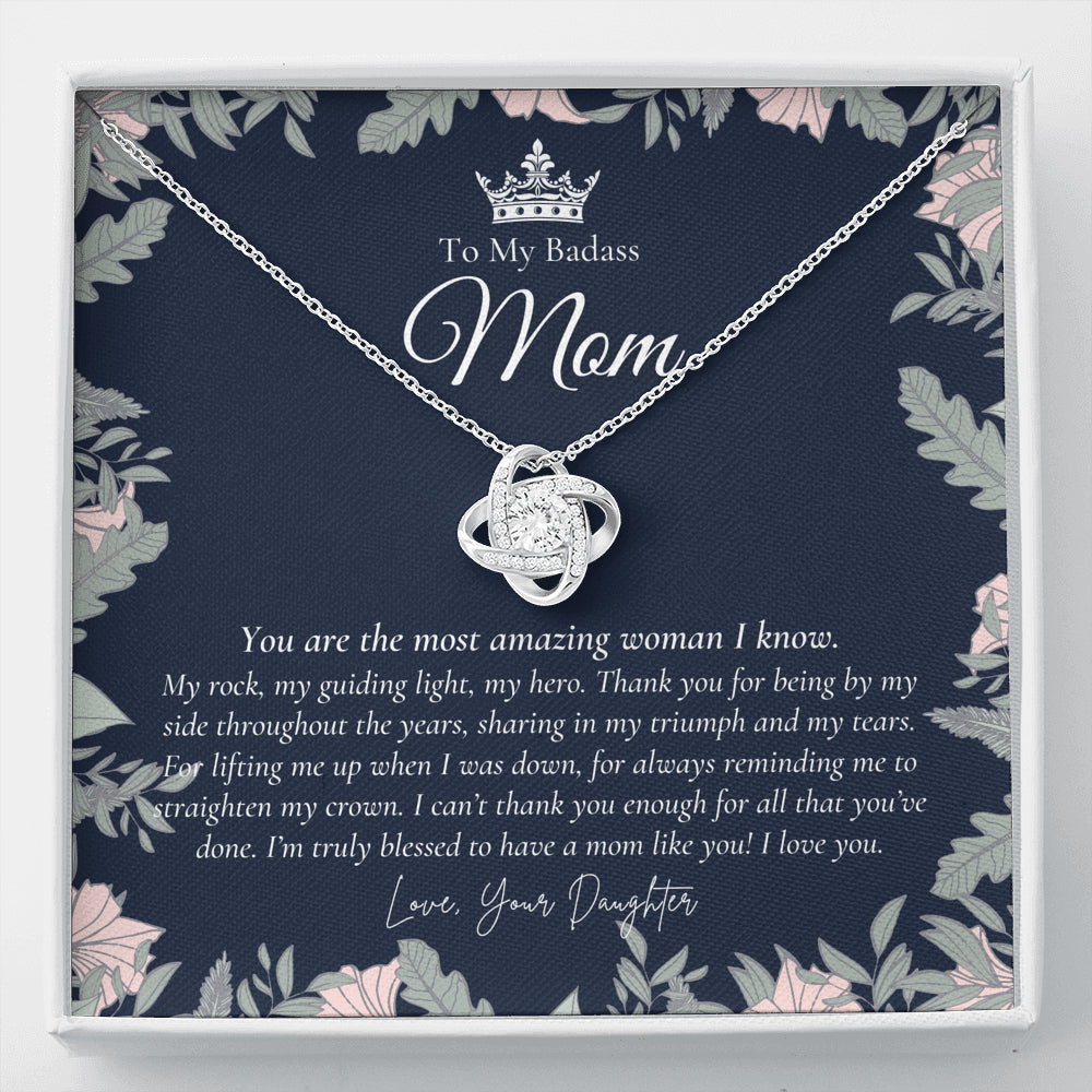 To My Badass Mom Necklace | Badass Mom Gift | Birthday Gift | Gift from Daughter on Wedding Day Mother’s Day Gift | Badass Mom | Love You Mom | Personalized Mothers Necklace | Gift for Mom