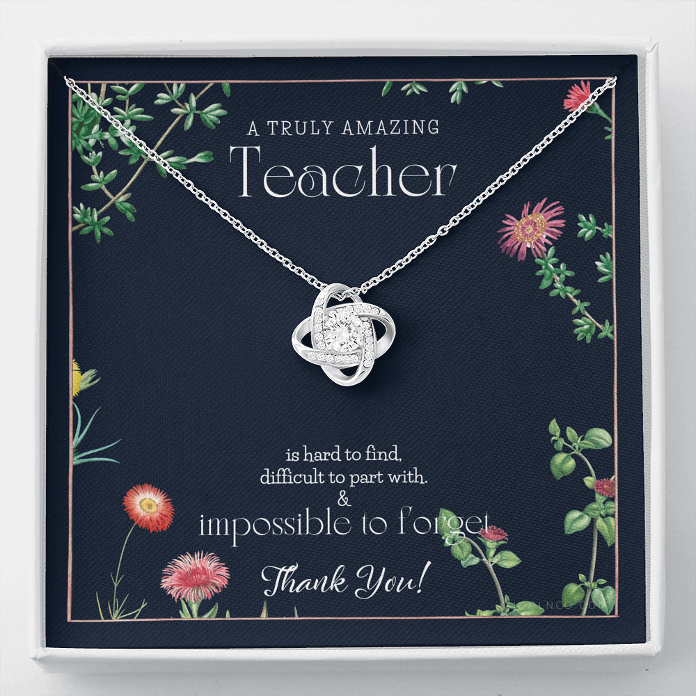 Teacher Gift, Gift for Teacher Necklace, A Truly Amazing Teacher Appreciation Gift