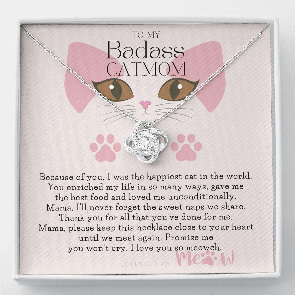 To My Cat Mama, To My Badass Cat Mom, Cat loss gifts, Rainbow Bridge Cat, Pet sympathy gift, Cat loss necklace, Until We Meet Again Necklace, Loss of Cat memorial necklace