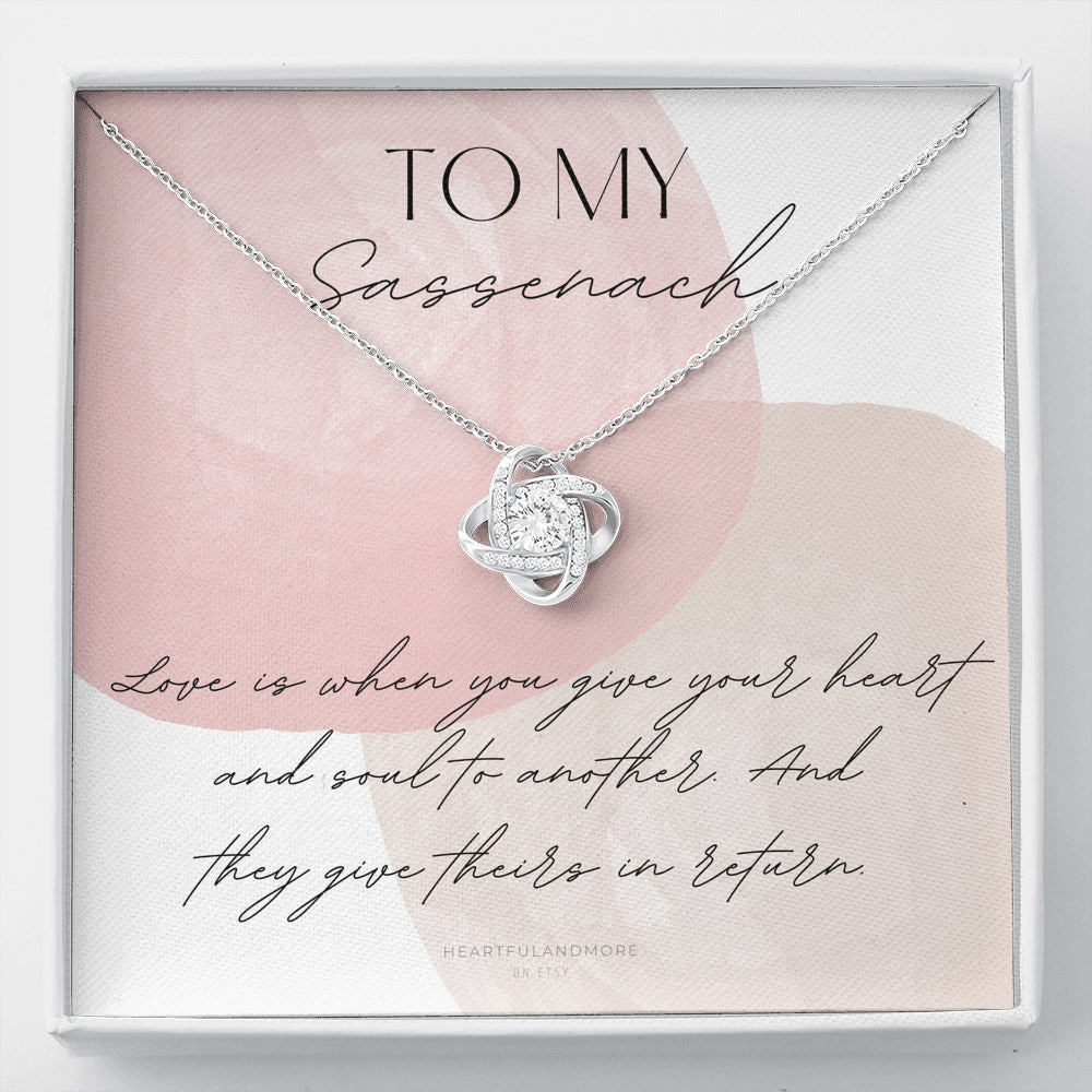 To My Sassenach, Outlander Gift, Outlander Gift Box, Outlander Jewelry, Outlander Gift For Wife, Outlander Charm, Outlander Necklace