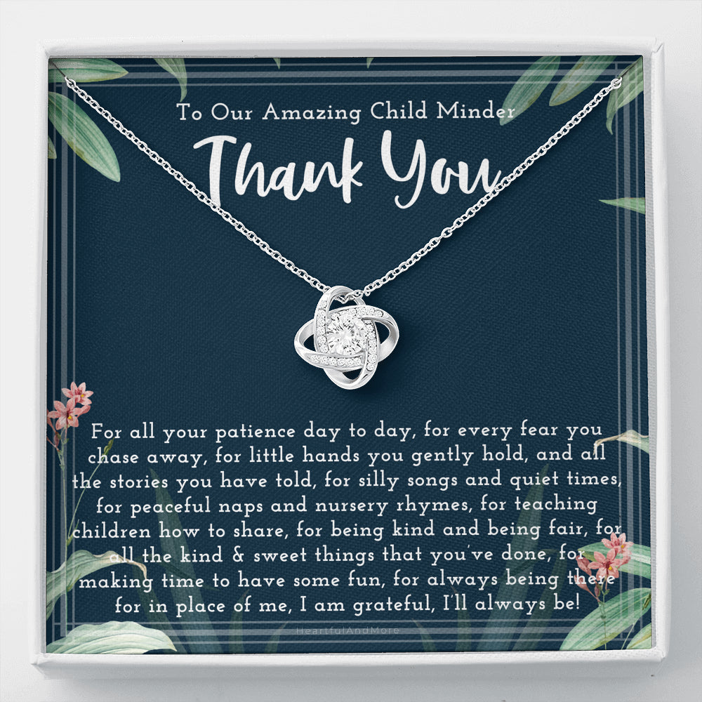 Thank You Gift For Child Minder, Child Minder Appreciation Gift,  Child minder Leaving Gift, Childminder Christmas Gift, Child Minder Necklace