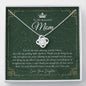 To My Beautiful Mom Necklace | Beautiful Mom Gift | Mother’s Day Gift | Birthday Gift | Gift from Daughter on Wedding Day