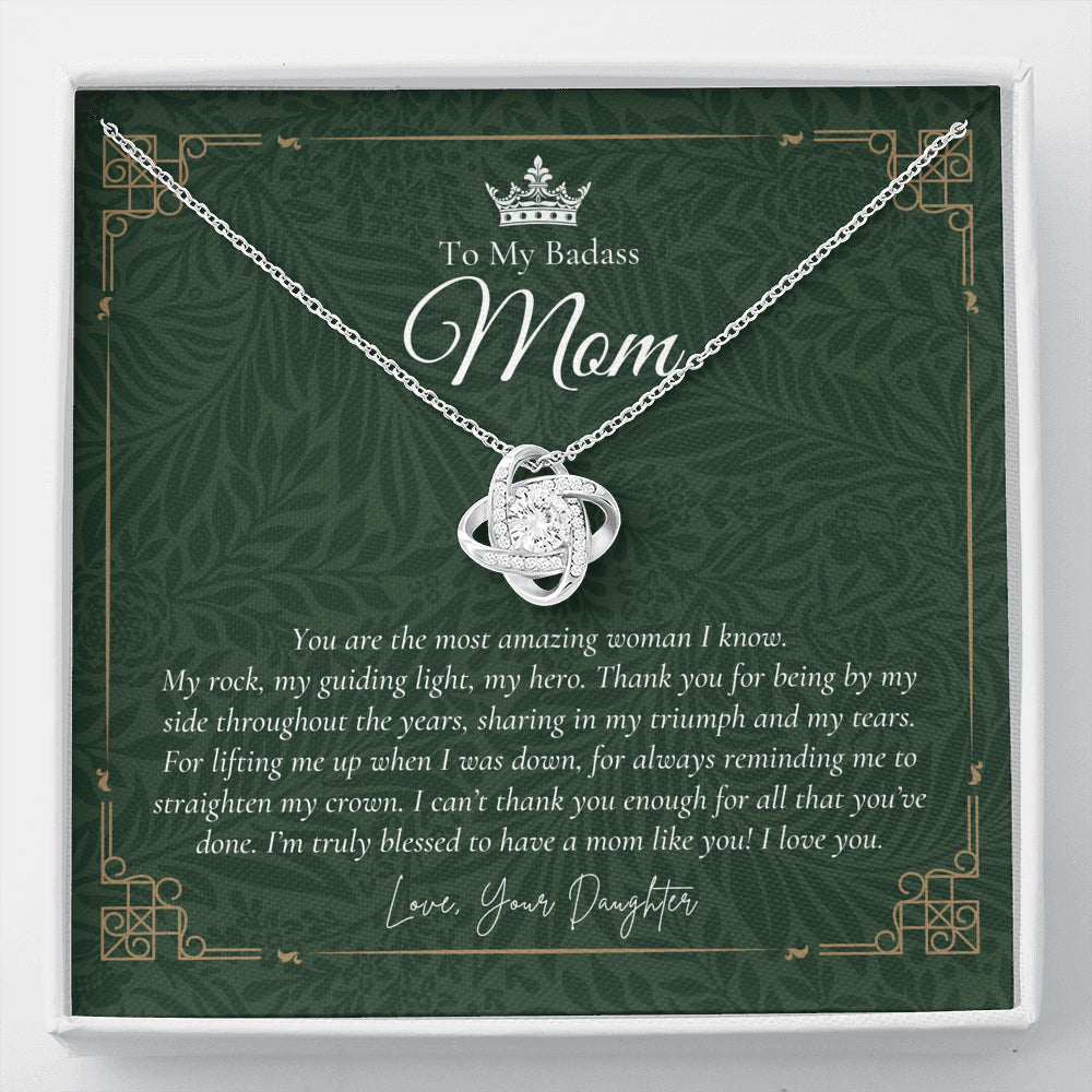 To My Badass Mom Necklace | Badass Mom Gift | Birthday Gift | Gift from Daughter on Wedding Day Mother’s Day Gift | Badass Mom | Love You Mom | Personalized Mothers Necklace | Gift for Mom