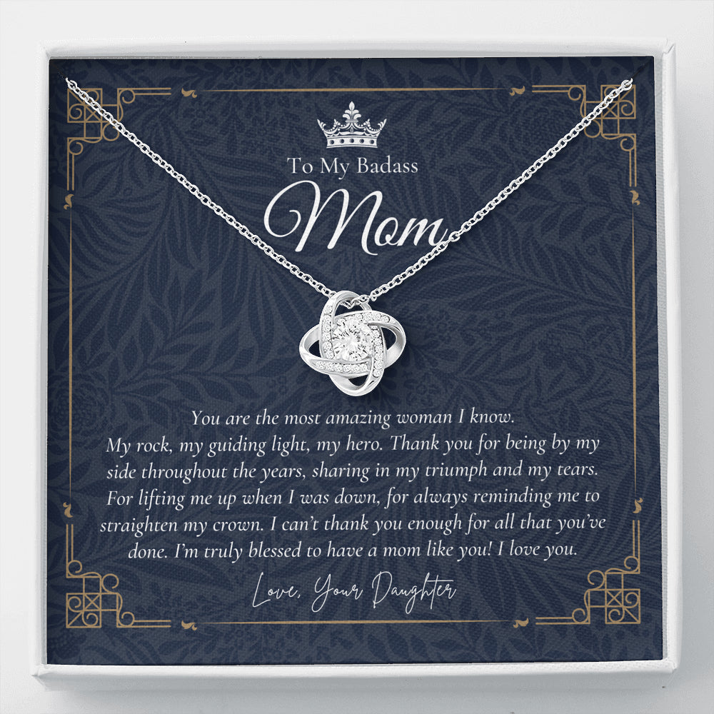 To My Badass Mom Necklace | Badass Mom Gift | Birthday Gift | Gift from Daughter on Wedding Day Mother’s Day Gift | Badass Mom | Love You Mom |  Personalized Mothers Necklace | Gift for Mom