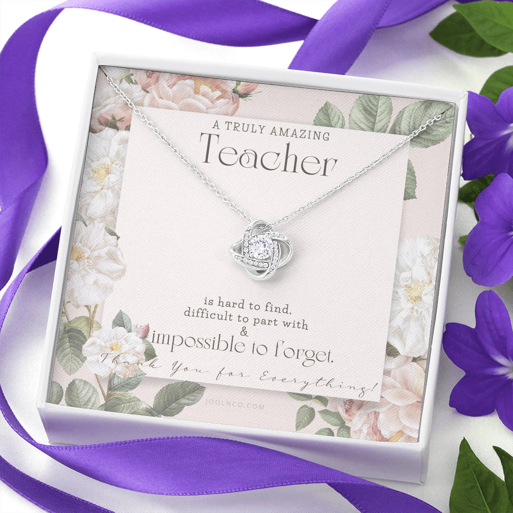 Teacher Gift, Gift for Teacher Necklace, A Truly Amazing Teacher Appreciation Gift