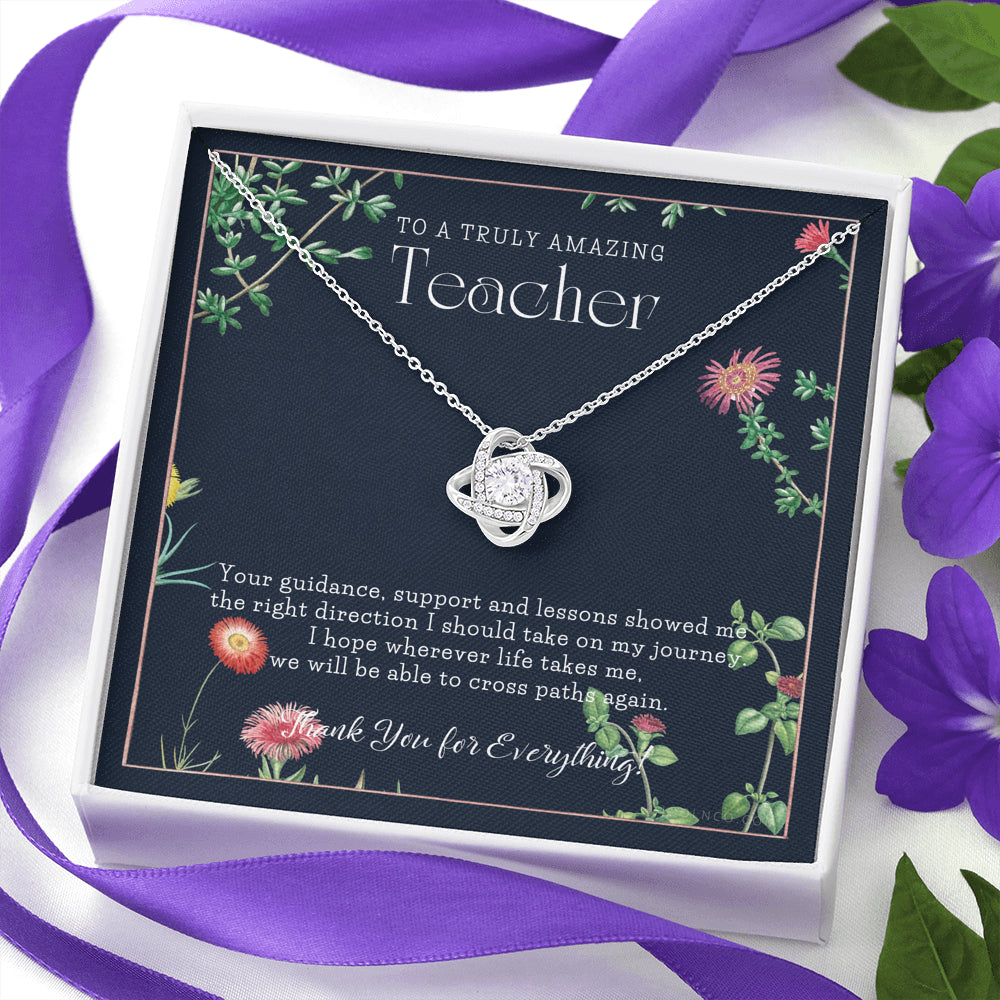 Teacher Gift, Gift for Teacher Necklace, A Truly Amazing Teacher Appreciation Gift