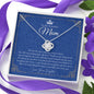 To My Beautiful Mom Necklace | Beautiful Mom Gift | Mother’s Day Gift | Birthday Gift | Gift from Daughter on Wedding Day