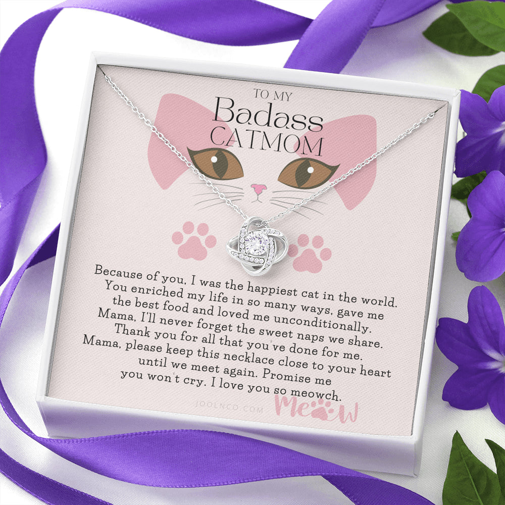 To My Cat Mama, To My Badass Cat Mom, Cat loss gifts, Rainbow Bridge Cat, Pet sympathy gift, Cat loss necklace, Until We Meet Again Necklace, Loss of Cat memorial necklace