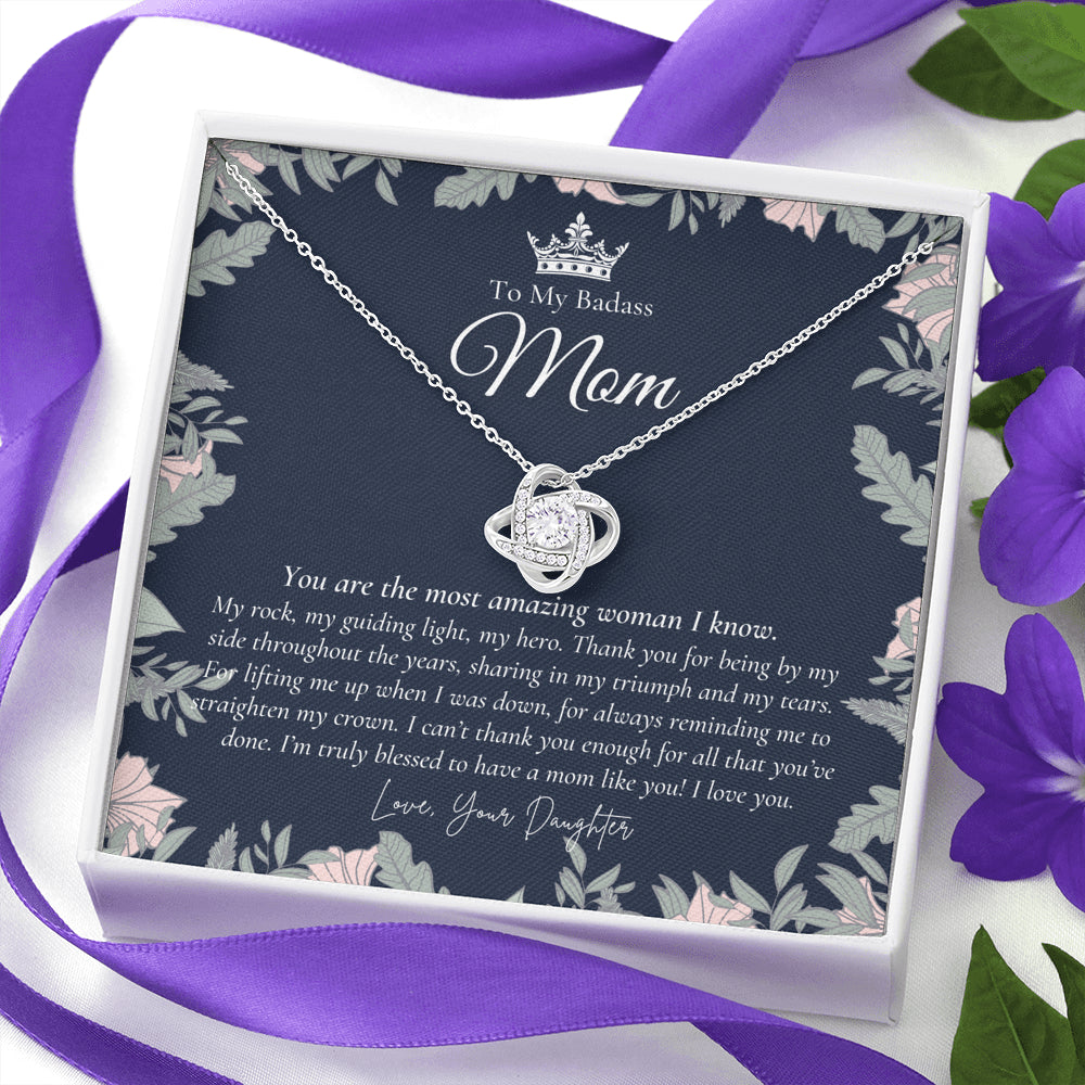 To My Badass Mom Necklace | Badass Mom Gift | Birthday Gift | Gift from Daughter on Wedding Day Mother’s Day Gift | Badass Mom | Love You Mom | Personalized Mothers Necklace | Gift for Mom