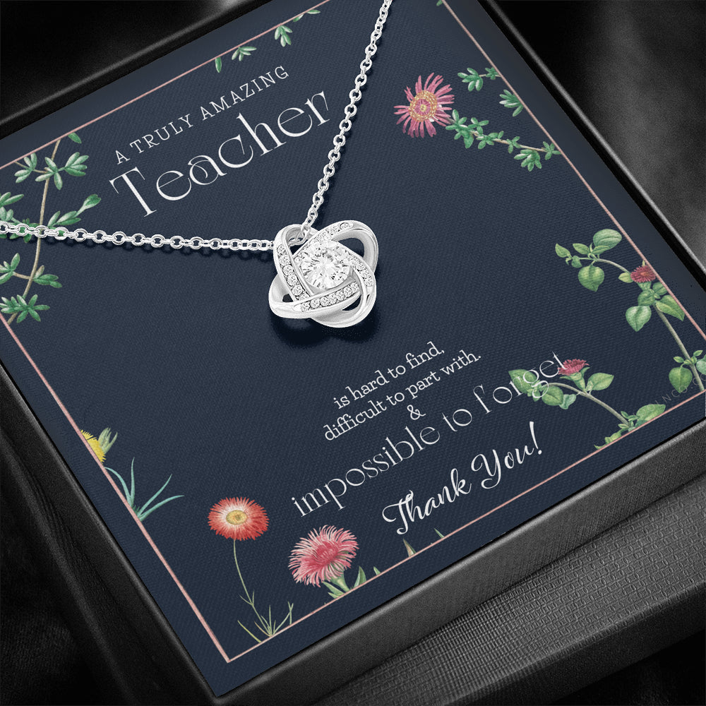 Teacher Gift, Gift for Teacher Necklace, A Truly Amazing Teacher Appreciation Gift