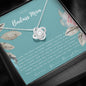 Love Knot Necklace | To My Badass Mom Necklace | Mother’s Day Gift | Daughter to Mom Gift | Gift from Daughter to Mom on Wedding Day | Mom gift | Birthday Gift