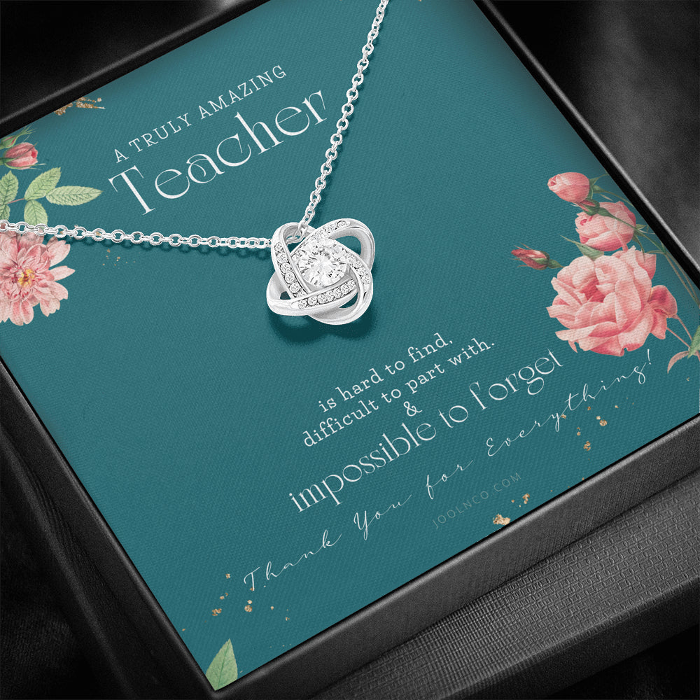 Teacher Gift, Gift for Teacher Necklace, A Truly Amazing Teacher Appreciation Gift