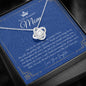 To My Beautiful Mom Necklace | Beautiful Mom Gift | Mother’s Day Gift | Birthday Gift | Gift from Daughter on Wedding Day