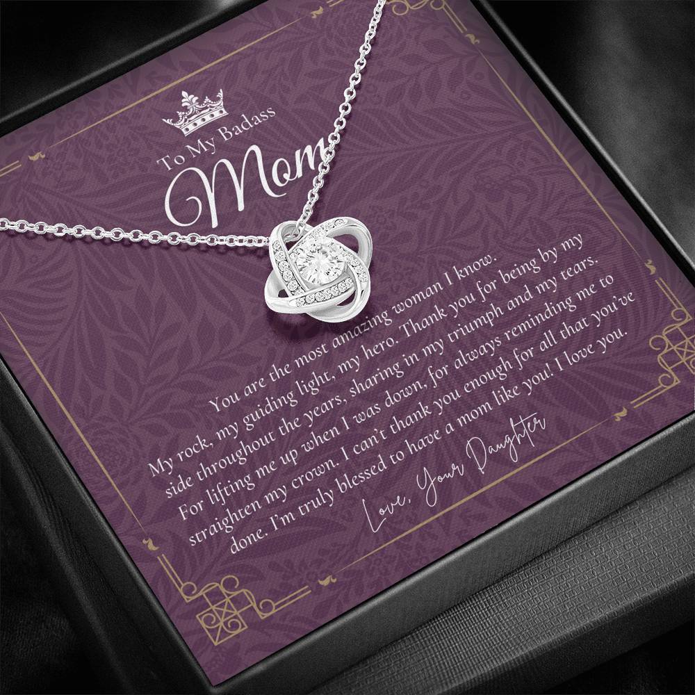 To My Badass Mom Necklace | Badass Mom Gift | Birthday Gift | Gift from Daughter on Wedding Day Mother’s Day Gift | Badass Mom | Love You Mom | Personalized Mothers Necklace | Gift for Mom