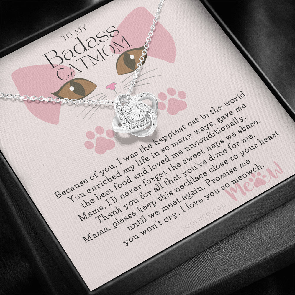 To My Cat Mama, To My Badass Cat Mom, Cat loss gifts, Rainbow Bridge Cat, Pet sympathy gift, Cat loss necklace, Until We Meet Again Necklace, Loss of Cat memorial necklace