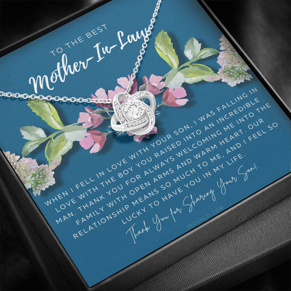 Love Knot Necklace | Mother in Law Gift | Mom in Law Jewelry | Mother's Day Gift for Mother-in-Law | Gift for Mother in Law | Mother-in-Law Necklace