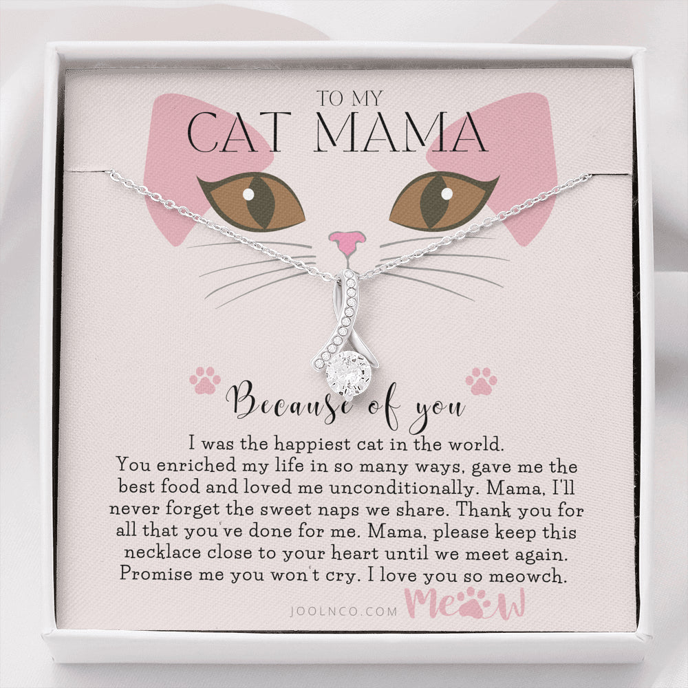 To My Cat Mama, Cat loss gifts, Rainbow Bridge Cat, Pet sympathy gift, Cat loss necklace, Until We Meet Again Necklace, Loss of Cat memorial necklace