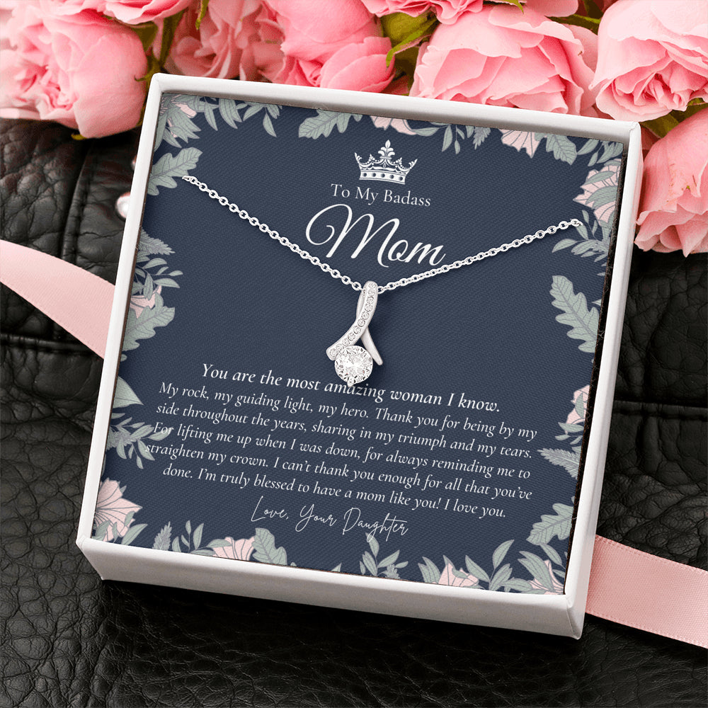 To My Badass Mom Necklace | Badass Mom Gift | Birthday Gift | Gift from Daughter on Wedding Day Mother’s Day Gift | Badass Mom | Love You Mom | Personalized Mothers Necklace | Gift for Mom