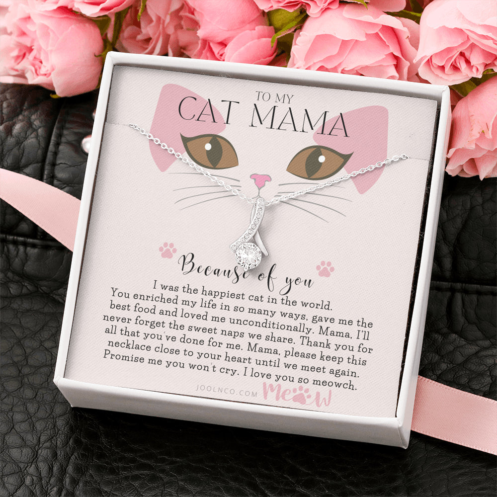 To My Cat Mama, Cat loss gifts, Rainbow Bridge Cat, Pet sympathy gift, Cat loss necklace, Until We Meet Again Necklace, Loss of Cat memorial necklace