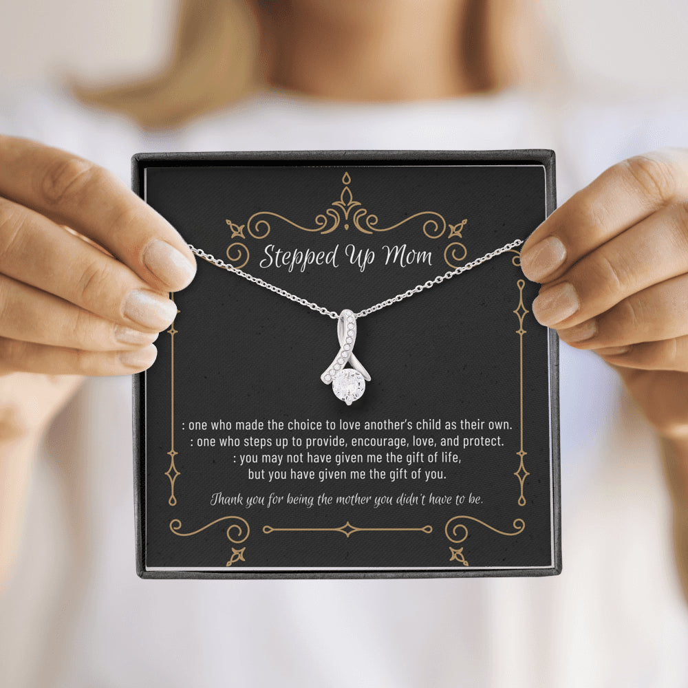 Stepmom Necklace, Stepmom Birthday Gift Idea, Meaningful Stepmom Gift, Thank You Stepmom, Unbiological Mom Gift, Bonus Mom Necklace