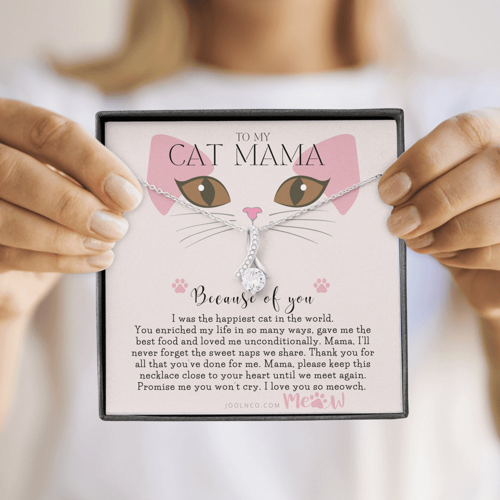 To My Cat Mama, Cat loss gifts, Rainbow Bridge Cat, Pet sympathy gift, Cat loss necklace, Until We Meet Again Necklace, Loss of Cat memorial necklace