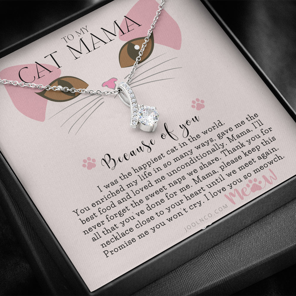 To My Cat Mama, Cat loss gifts, Rainbow Bridge Cat, Pet sympathy gift, Cat loss necklace, Until We Meet Again Necklace, Loss of Cat memorial necklace