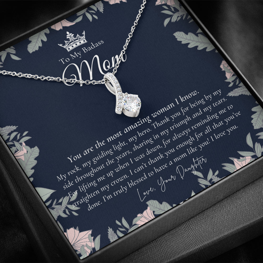 To My Badass Mom Necklace | Badass Mom Gift | Birthday Gift | Gift from Daughter on Wedding Day Mother’s Day Gift | Badass Mom | Love You Mom | Personalized Mothers Necklace | Gift for Mom