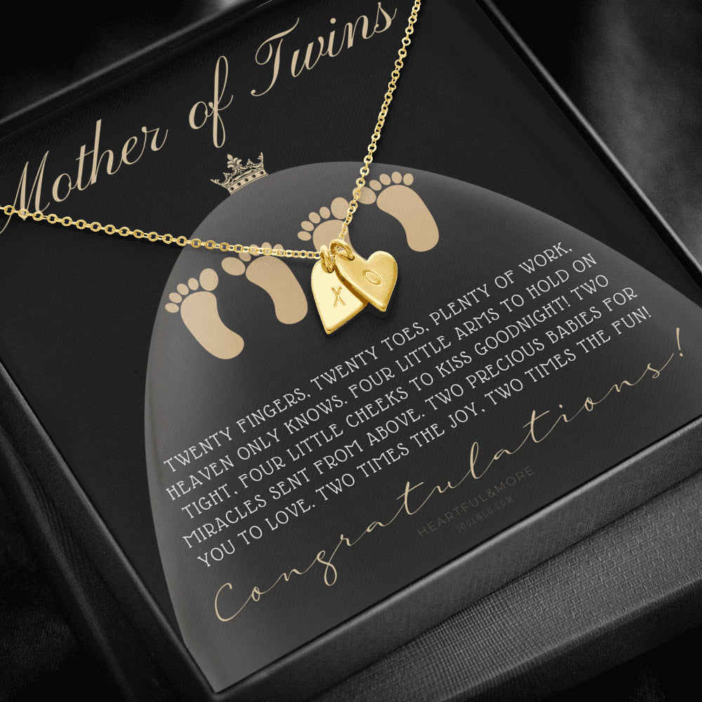 Mom Of Twins Gift, Jewelry For Mother Of Twins, Parents of Twins, Best Gift For New Mom of Twins, Birthday Gift For Mom of Twins Necklace