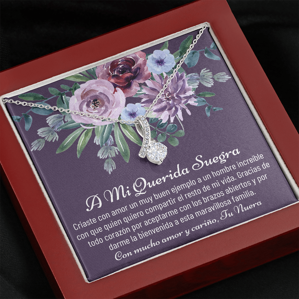Suegra Necklace Gift, Spanish Mother In Law Gift from Daughter In Law, Regalo Para Mi Suegra,Nuera A Suegra Cumpleaños De La Suegra,Jewelry