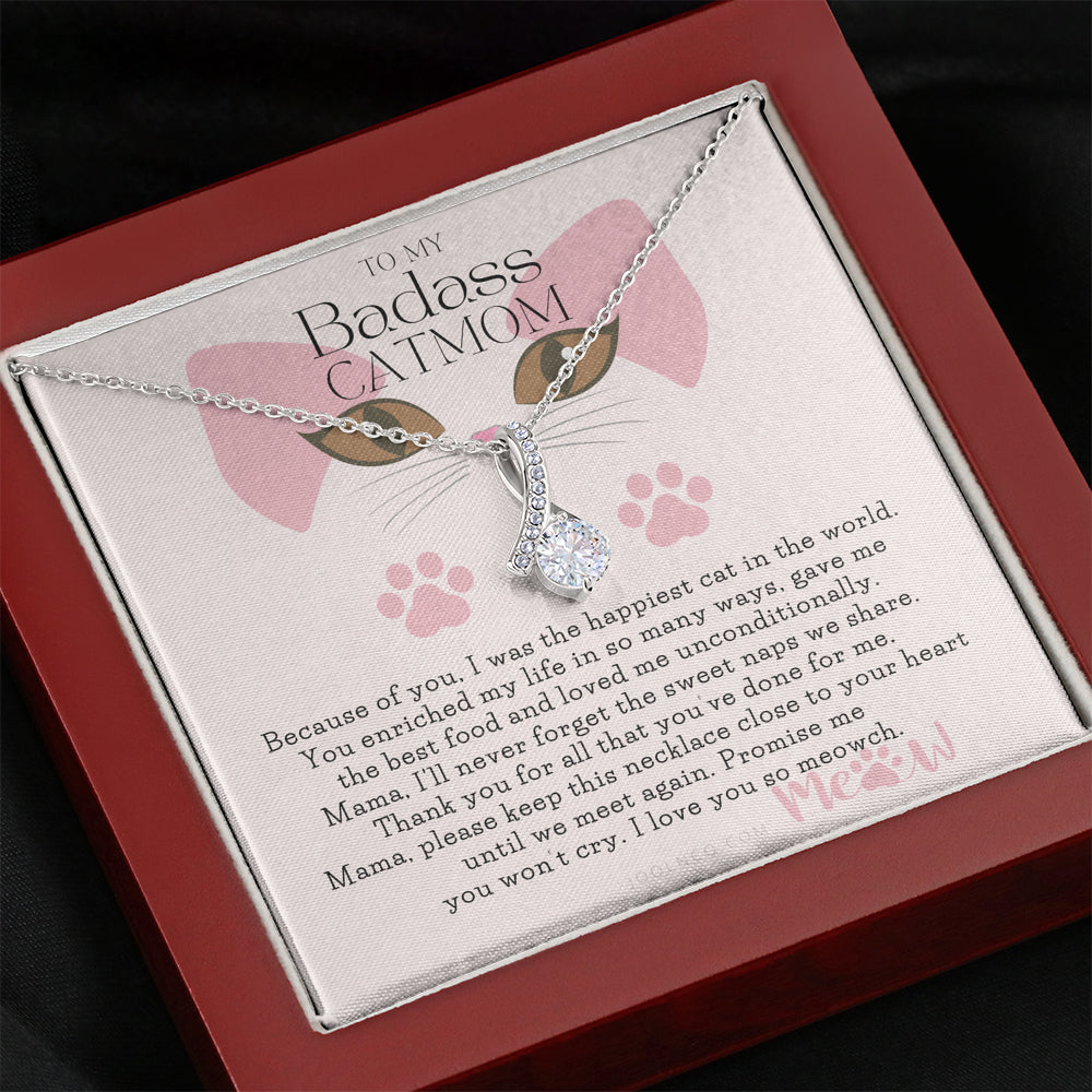 To My Cat Mama, To My Badass Cat Mom, Cat loss gifts, Rainbow Bridge Cat, Pet sympathy gift, Cat loss necklace, Until We Meet Again Necklace, Loss of Cat memorial necklace