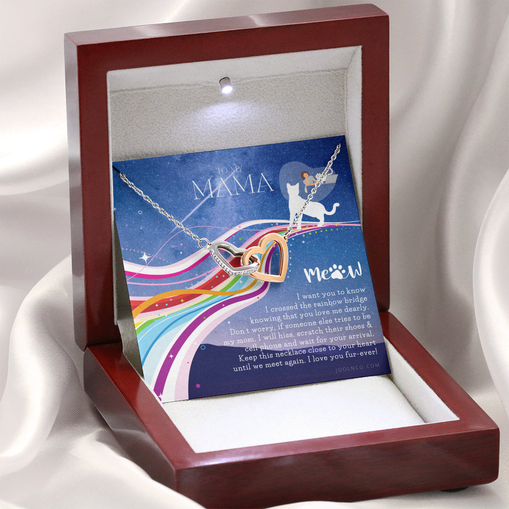 To My Cat Mama, Cat loss gifts, Rainbow Bridge Cat, Pet sympathy gift, Cat loss necklace, Until We Meet Again Necklace, Loss of Cat memorial necklace