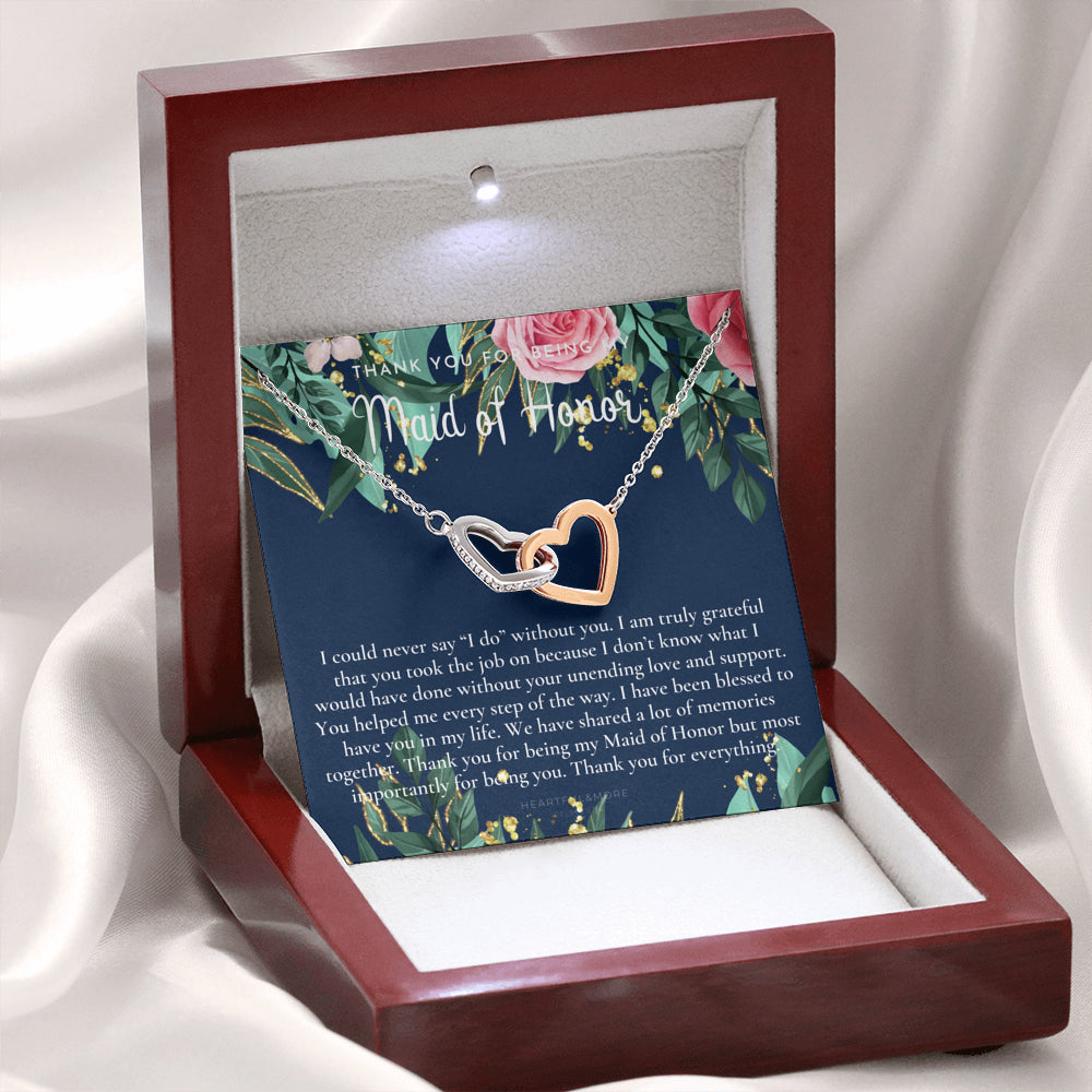 Maid of Honor Thank You Gift From Bride, Bridesmaid Gift, Maid of Honor Gift Necklace, Matron of Honor Gift, Thank You Gift From Bride