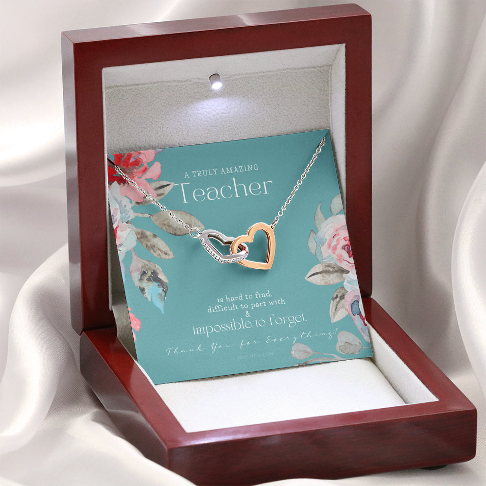 Teacher Gift, Gift for Teacher Necklace, A Truly Amazing Teacher Appreciation Gift