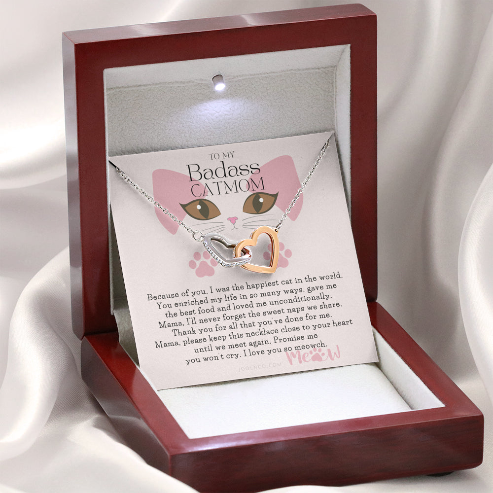 To My Cat Mama, To My Badass Cat Mom, Cat loss gifts, Rainbow Bridge Cat, Pet sympathy gift, Cat loss necklace, Until We Meet Again Necklace, Loss of Cat memorial necklace