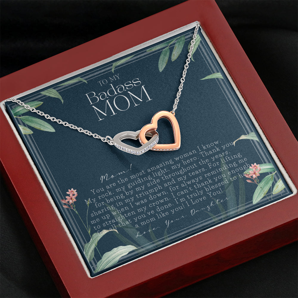 To My Badass Mom Necklace | Mother’s Day Gift | Daughter to Mom Gift | Gift from Daughter to Mom on Wedding Day | Mom gift | Birthday Gift