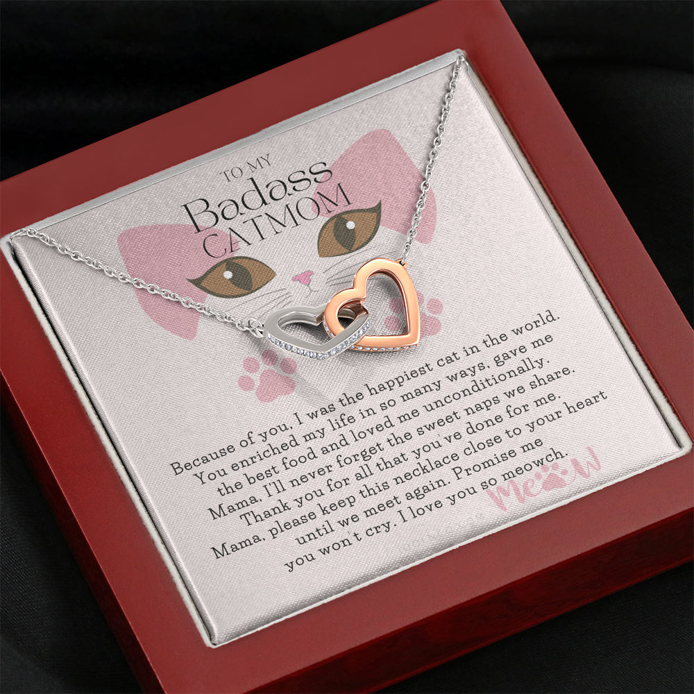 To My Cat Mama, To My Badass Cat Mom, Cat loss gifts, Rainbow Bridge Cat, Pet sympathy gift, Cat loss necklace, Until We Meet Again Necklace, Loss of Cat memorial necklace