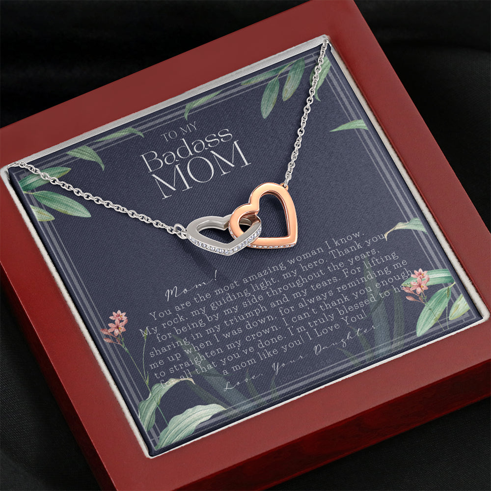 To My Badass Mom Necklace | Mother’s Day Gift | Daughter to Mom Gift | Gift from Daughter to Mom on Wedding Day | Mom gift | Birthday Gift